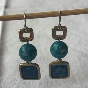 Elegant Blue Dangle Earrings
